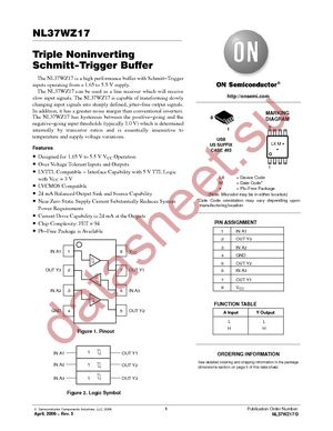 NL37WZ17US datasheet  